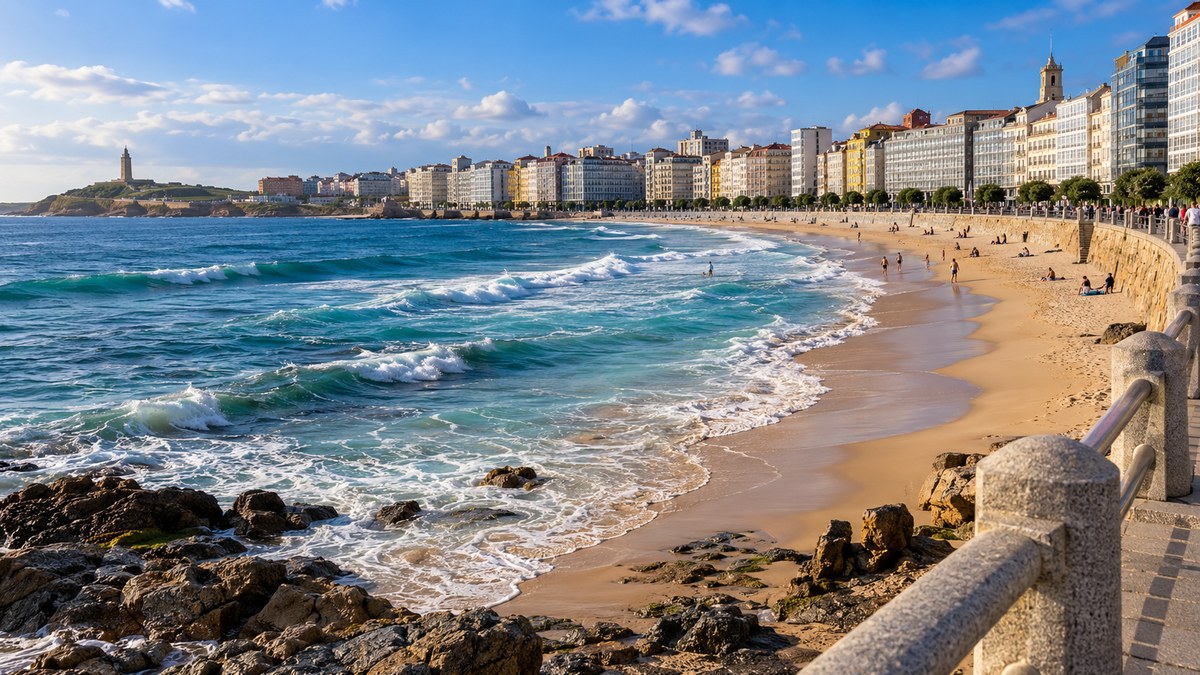 Orzán Beach in A Coruña