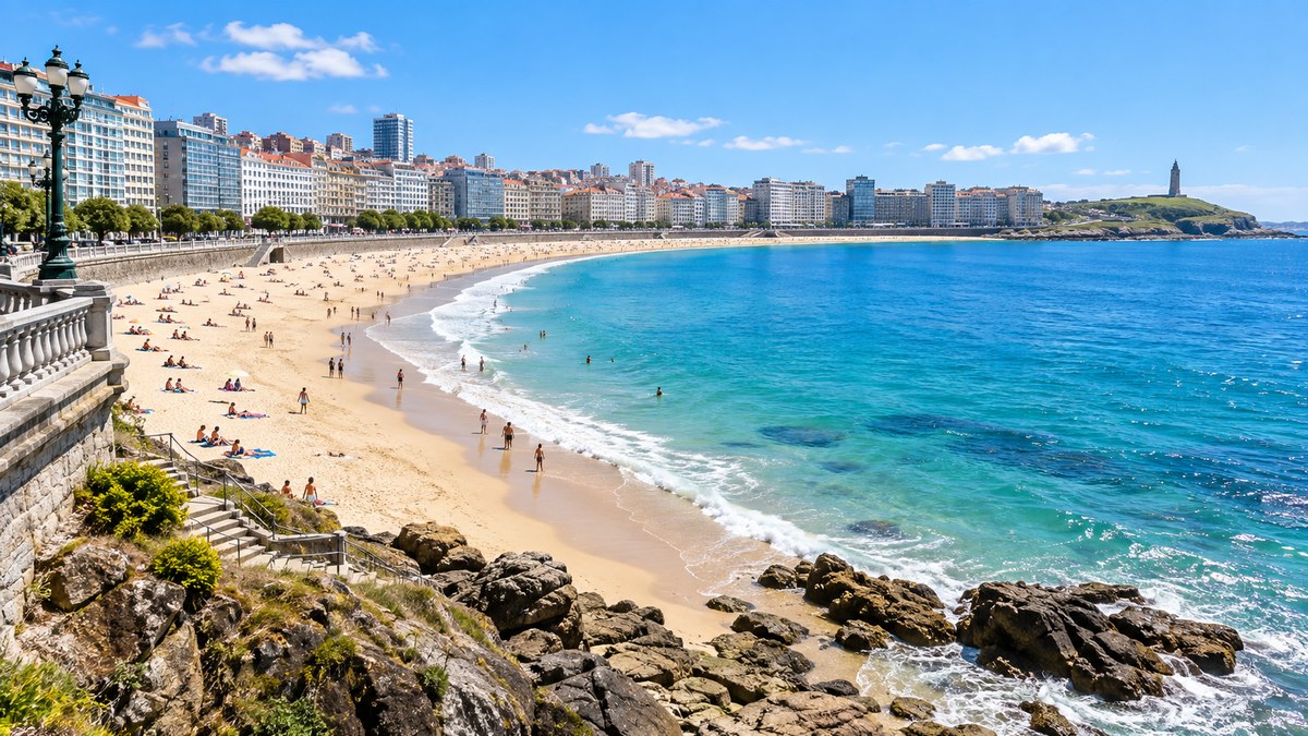 Riazor Beach in A Coruña