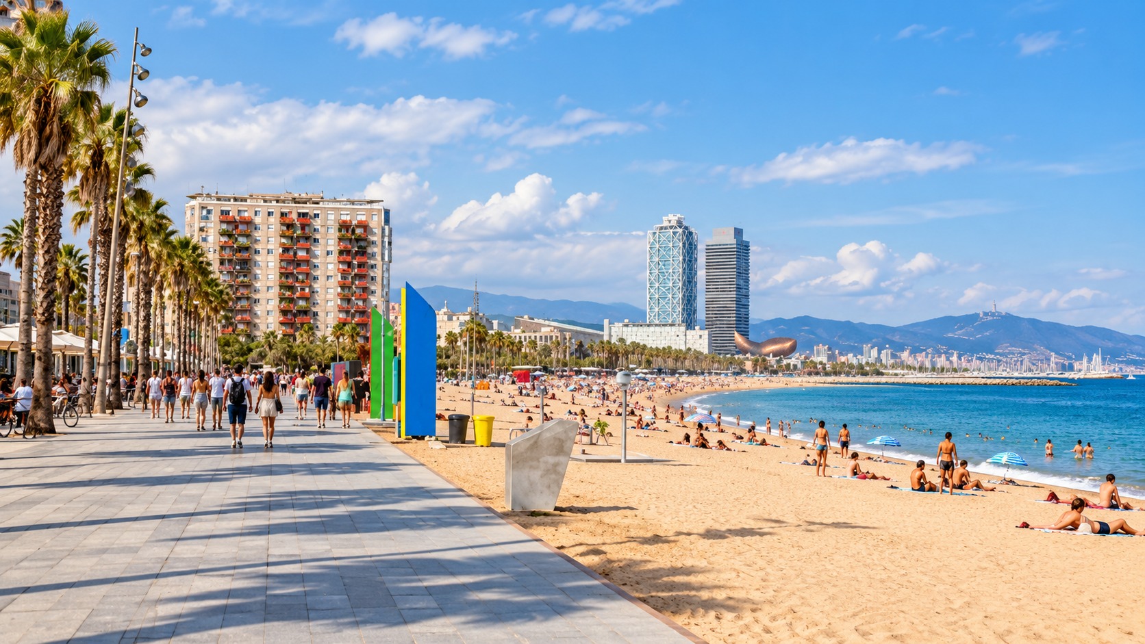 Barceloneta Beach in Barcelona