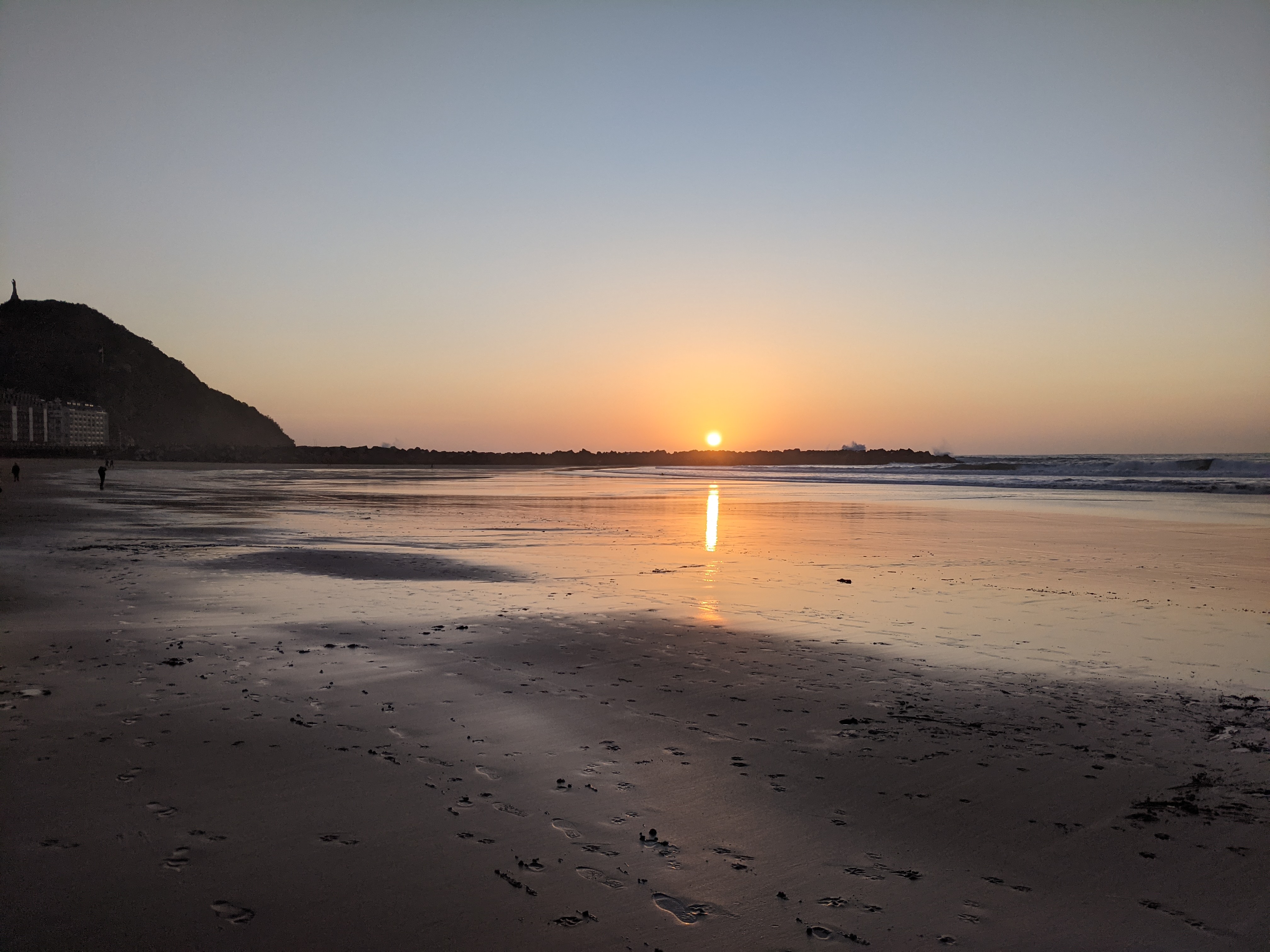 Zurriola Beach in San Sebastián