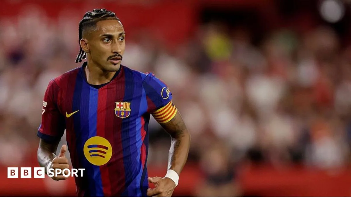 Raphinha's hot start interrupted by thigh injury; set to miss two Barcelona matches